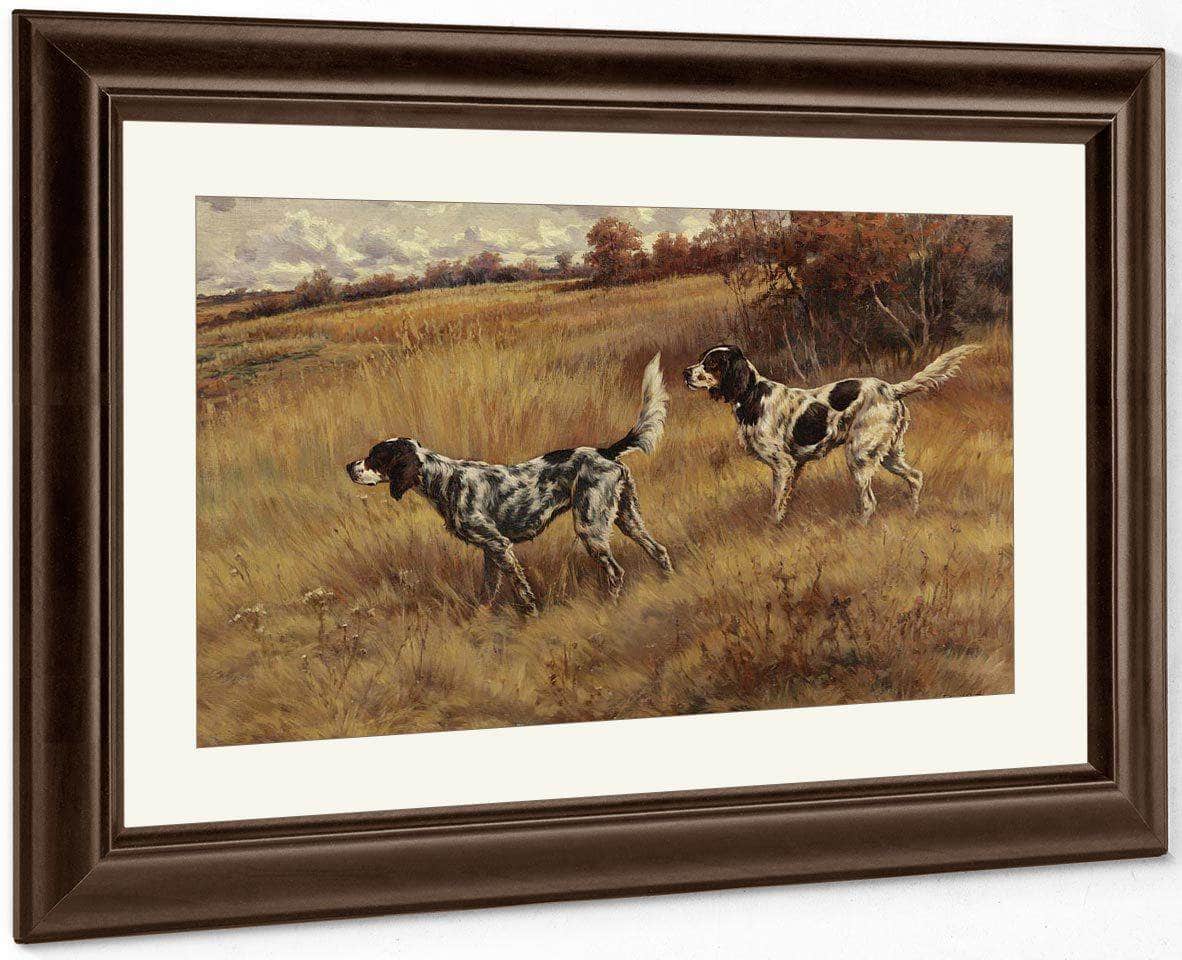 Two Setters In The Field By Edmund Henry Osthaus Fine Art Print