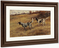 Two Setters In The Field By Edmund Henry Osthaus Fine Art Print