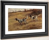 Two Setters In The Field By Edmund Henry Osthaus Fine Art Print