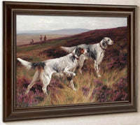 Two Setters On A Grouse Moor By Arthur Wardle Fine Art Print