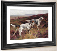 Two Setters On A Grouse Moor By Arthur Wardle Fine Art Print