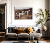 Two Setters On A Grouse Moor By Arthur Wardle Fine Art Print