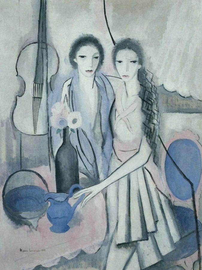 Two Sisters With A Cello 1914 By Marie Laurencin Fine Art Print