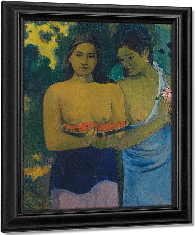 Two Tahitian Women 1899 By Paul Gauguin Fine Art Print
