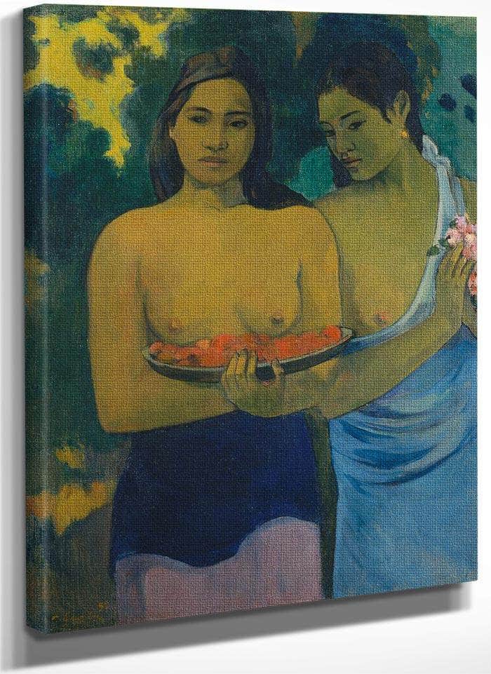 Two Tahitian Women 1899 By Paul Gauguin Fine Art Print