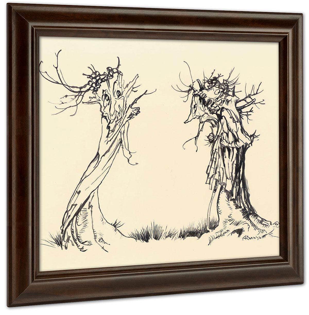 Two Trees By Arthur Rackham Fine Art Print