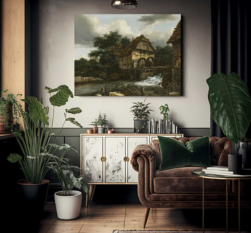 Two Watermills And An Open Sluice By Jacob Van Ruisdael Fine Art Print