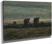 Two Women On The Heath By Vincent Van Gogh Fine Art Print
