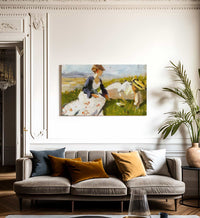 Two Women On The Hillside By Franz Marc Fine Art Print