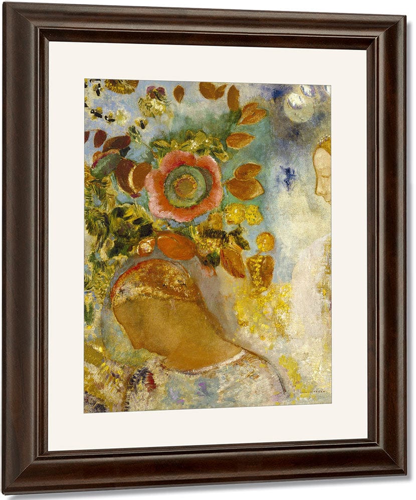 Two Young Girls Among Flowers, 1912 By Odilon Redon Fine Art Print