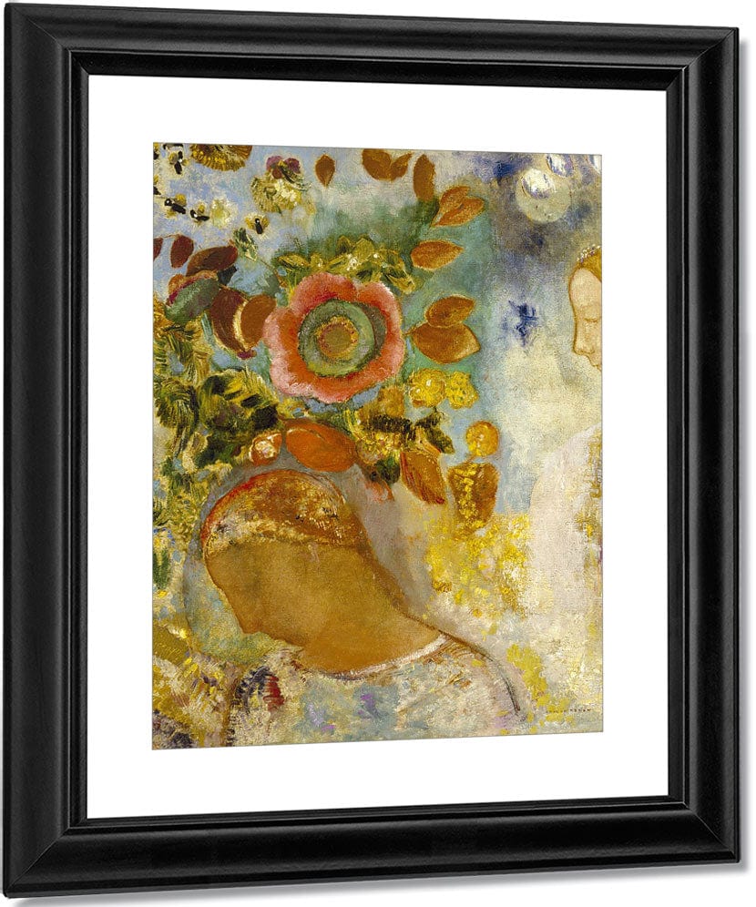 Two Young Girls Among Flowers, 1912 By Odilon Redon Fine Art Print