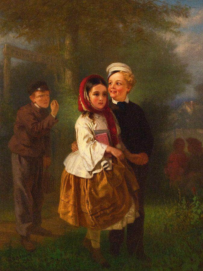 Two Young Girls Among Flowers, 1912 By Odilon Redon Fine Art Print