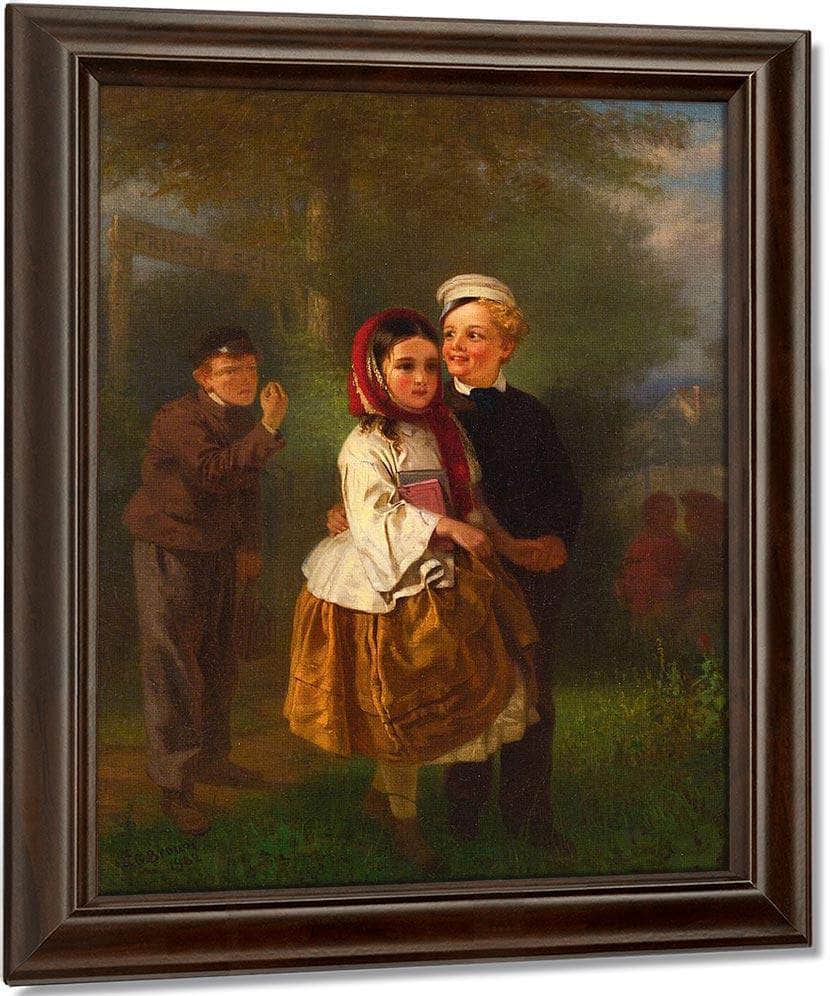 Two Young Girls Among Flowers, 1912 By Odilon Redon Fine Art Print