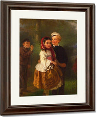 Two Young Girls Among Flowers, 1912 By Odilon Redon Fine Art Print