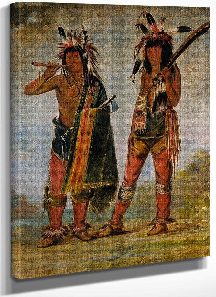 Two Young Men By George Catlin Fine Art Print