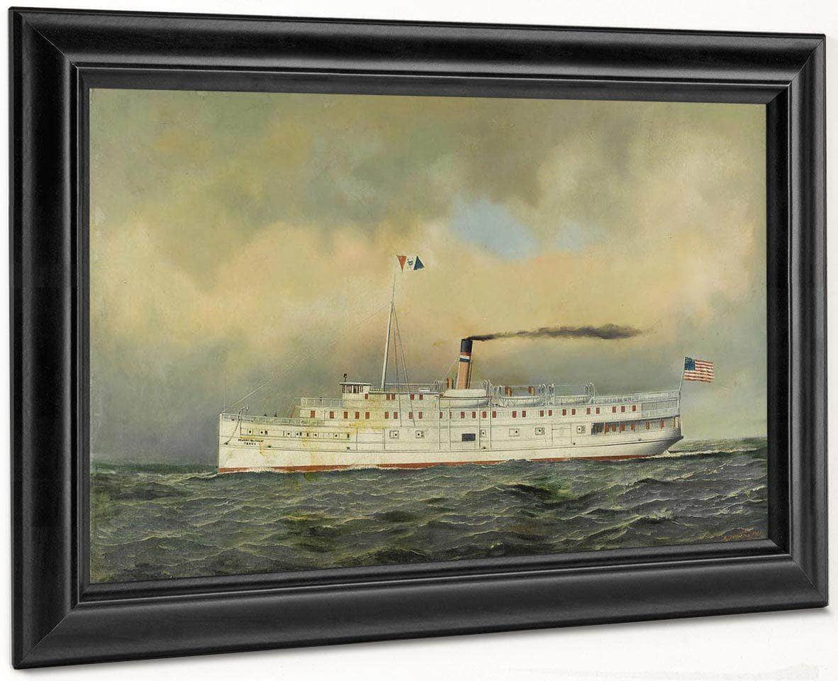 U.S. Army Transport  Terry 1901 By Antonio Jacobsen Fine Art Print