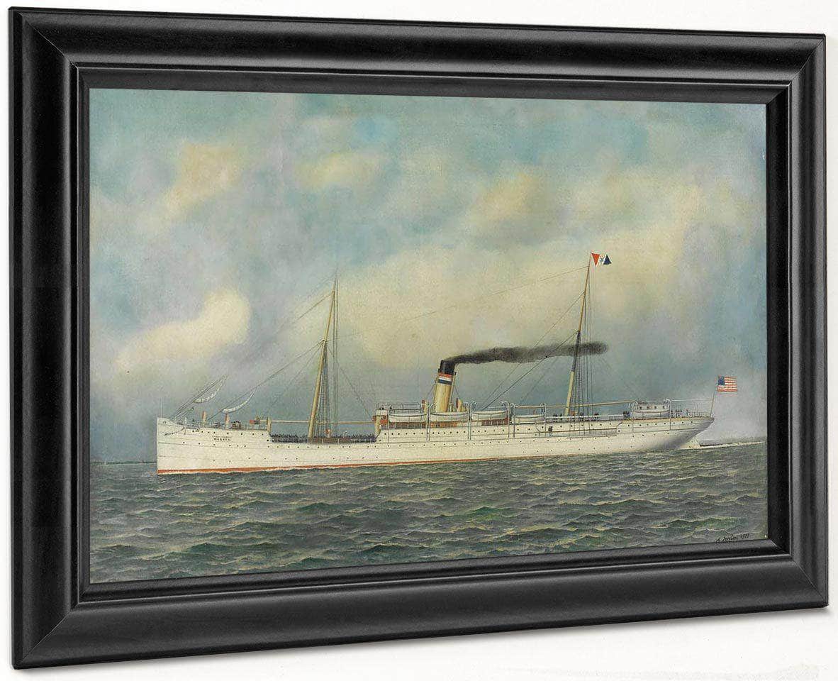U.S. Army Transport  Warren  1900 By Antonio Jacobsen Fine Art Print