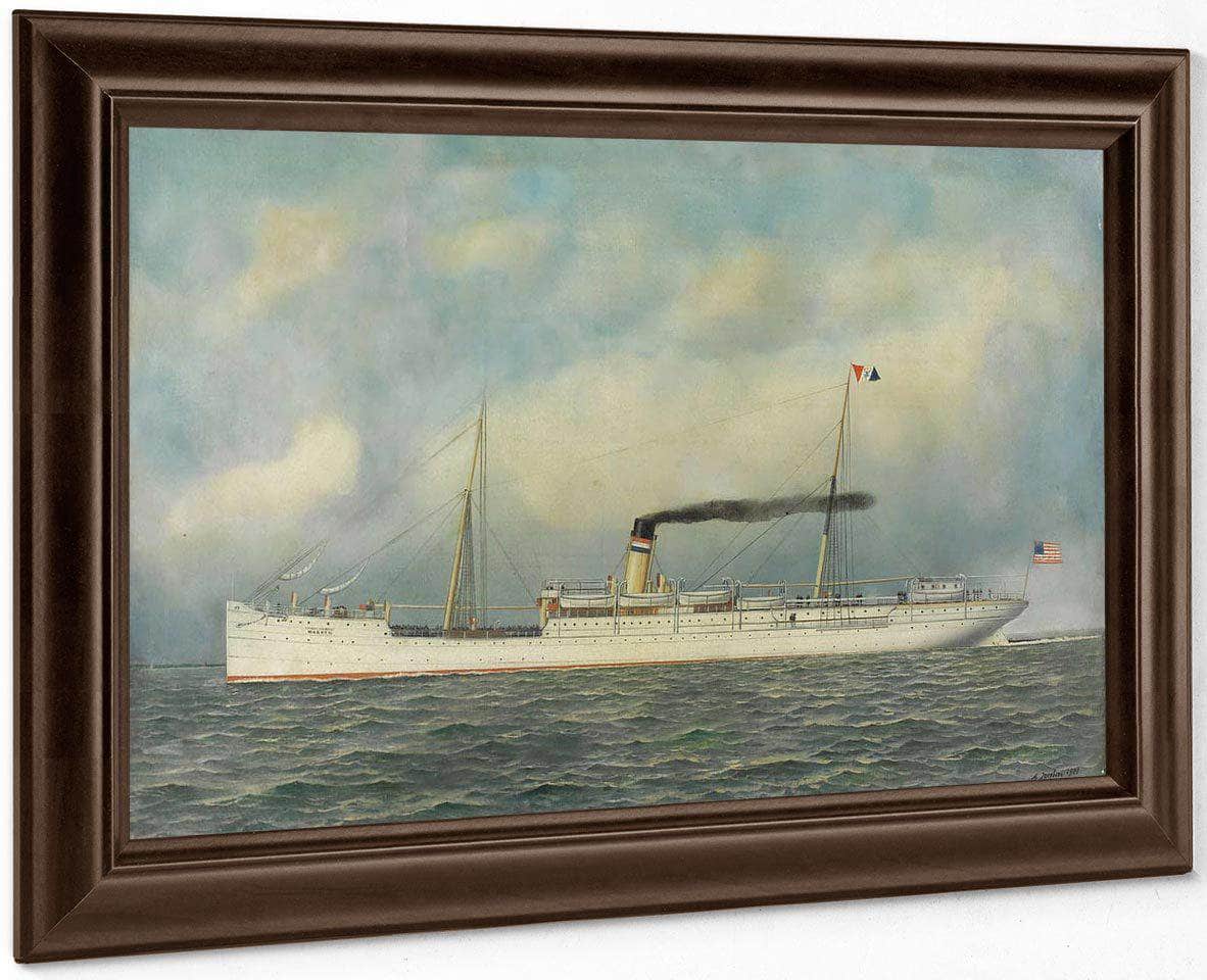 U.S. Army Transport  Warren  1900 By Antonio Jacobsen Fine Art Print