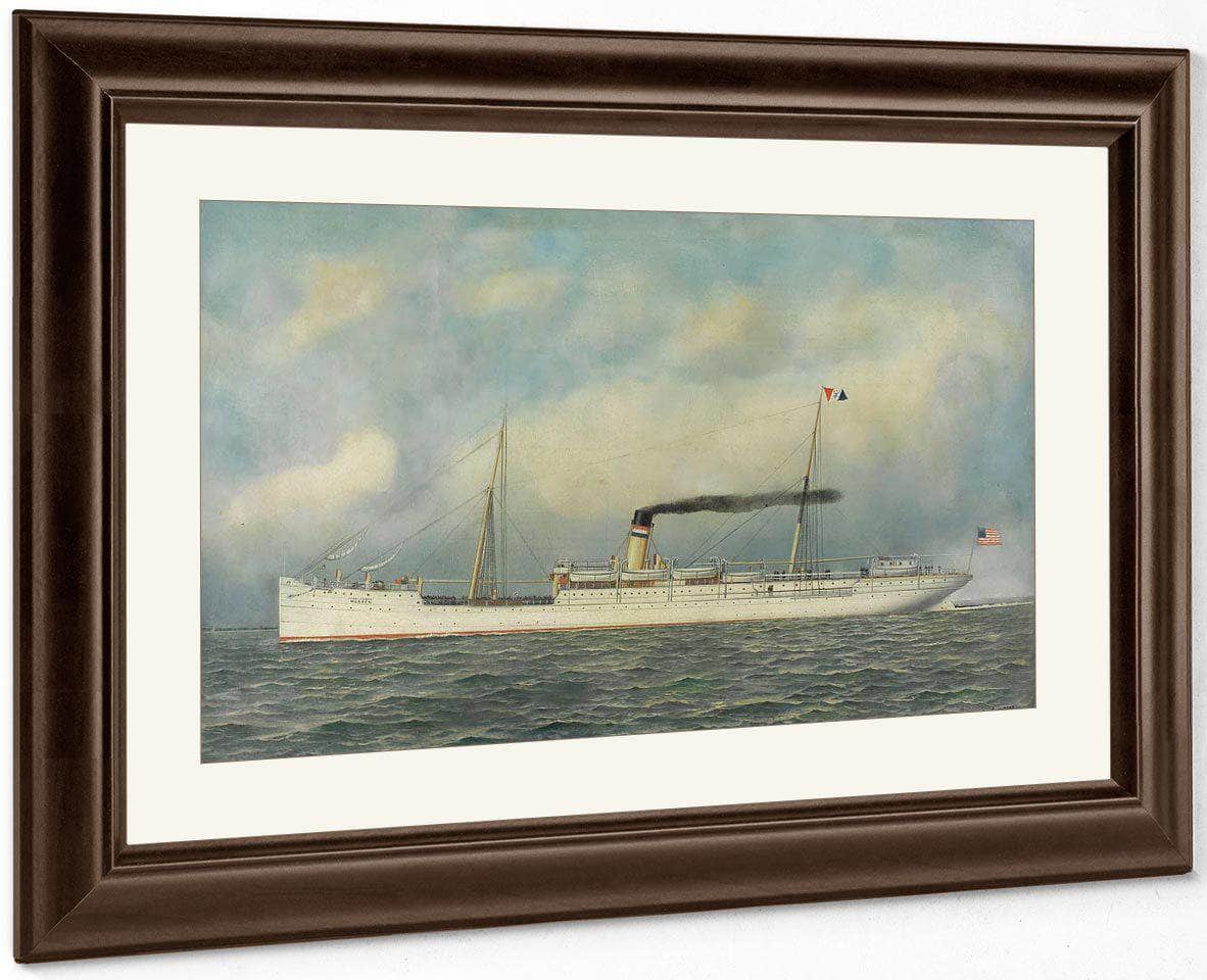 U.S. Army Transport  Warren  1900 By Antonio Jacobsen Fine Art Print