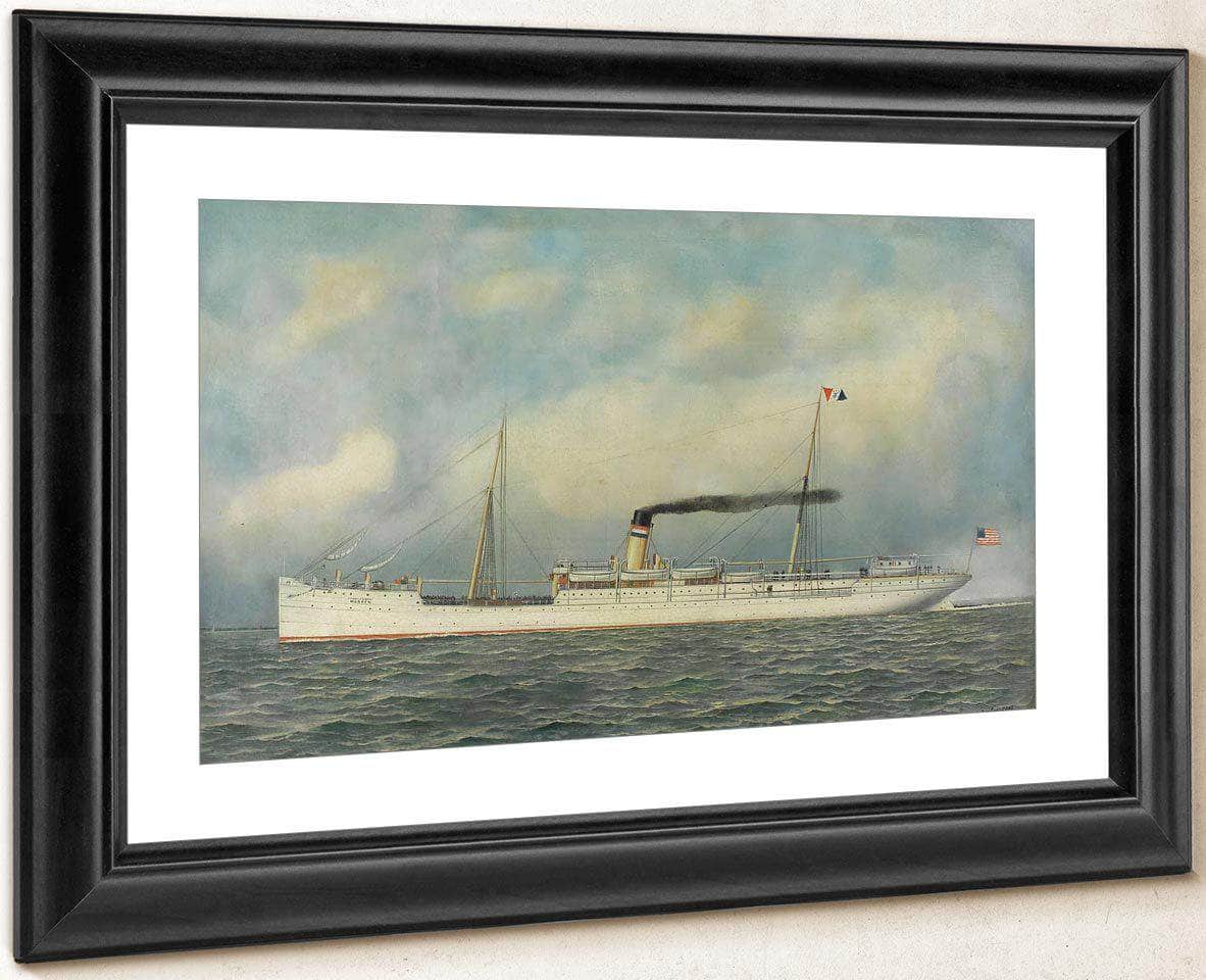 U.S. Army Transport  Warren  1900 By Antonio Jacobsen Fine Art Print
