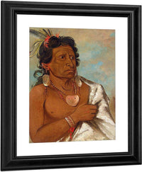 U'sh Ee Kitz, He Who Fights With A Feather, Chief Of The Tribe By George Catlin Fine Art Print