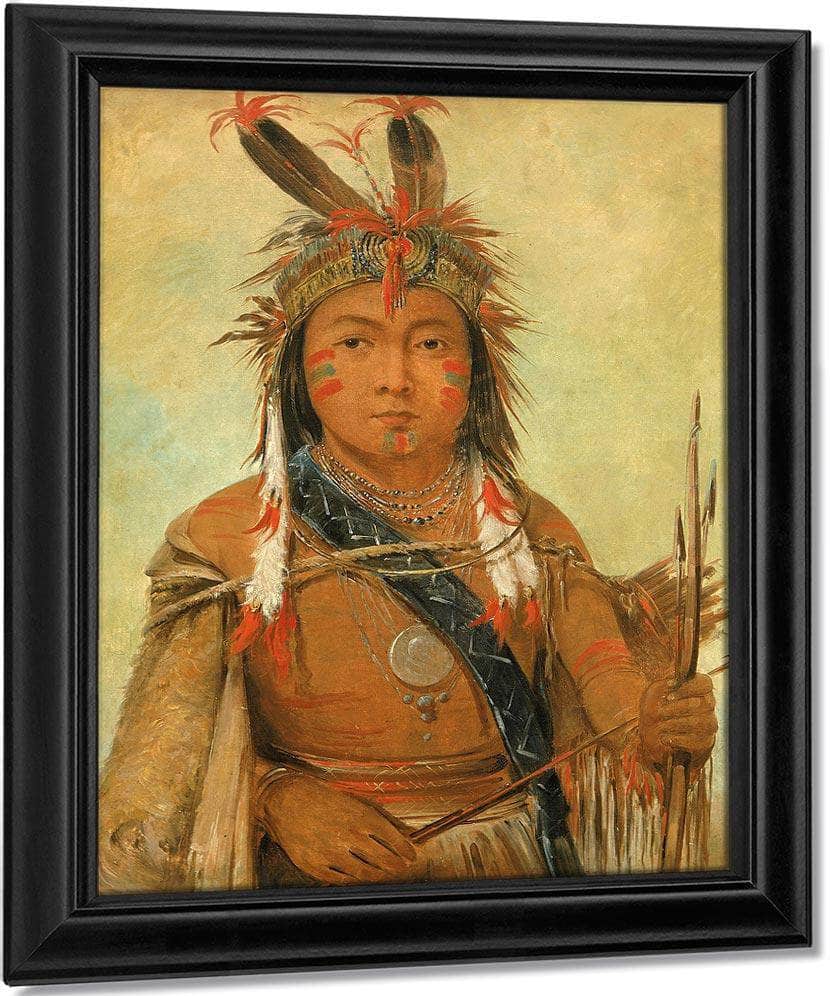 Ud Je Jock, Pelican, A Boy By George Catlin Fine Art Print
