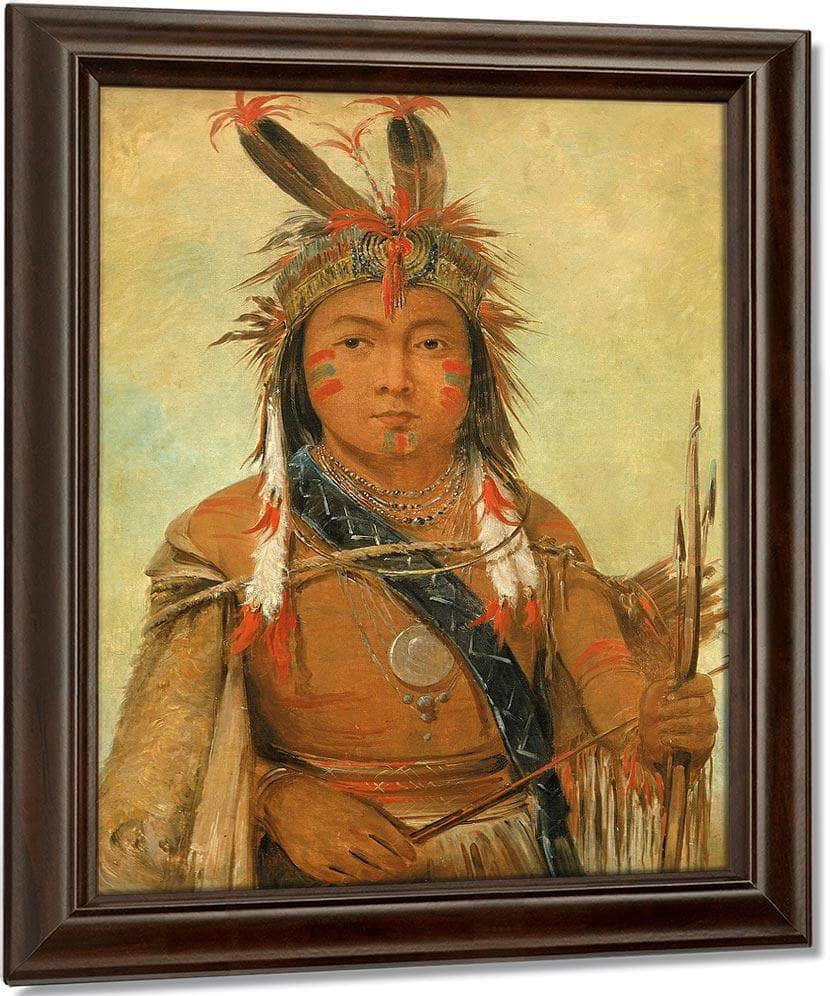 Ud Je Jock, Pelican, A Boy By George Catlin Fine Art Print