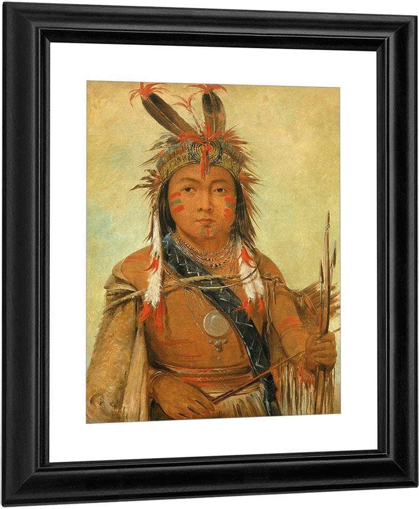 Ud Je Jock, Pelican, A Boy By George Catlin Fine Art Print