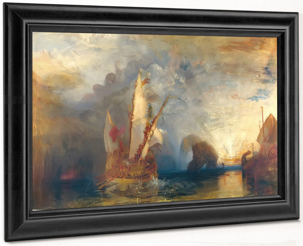 Ulysses Deriding Polyphemus   Homer's Odyssey 1829 By Jwm Turner Fine Art Print