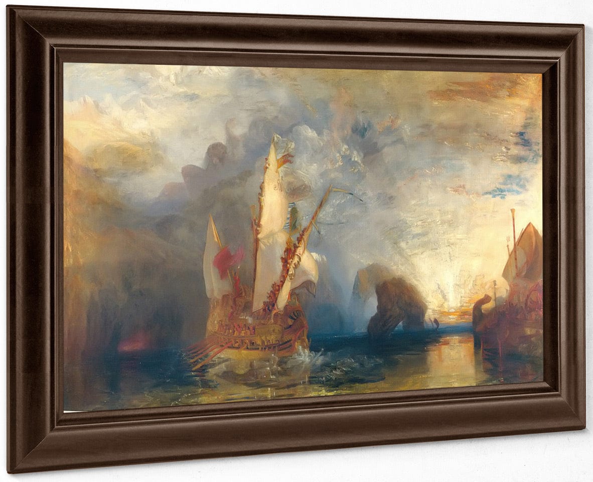 Ulysses Deriding Polyphemus   Homer's Odyssey 1829 By Jwm Turner Fine Art Print