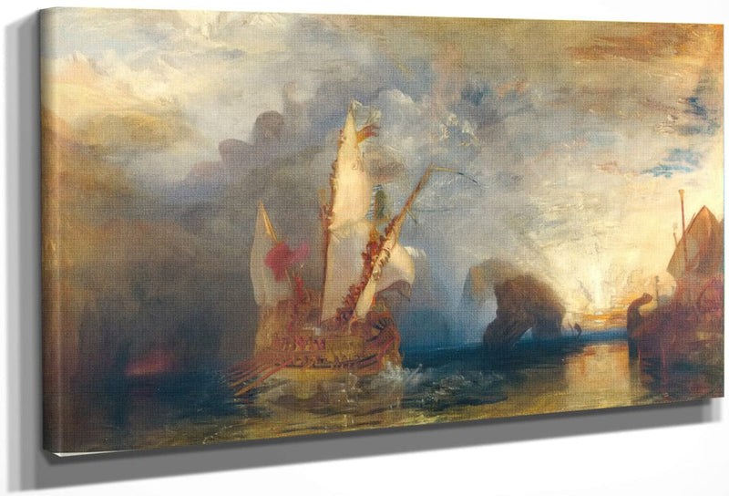Ulysses Deriding Polyphemus   Homer's Odyssey 1829 By Jwm Turner Fine Art Print
