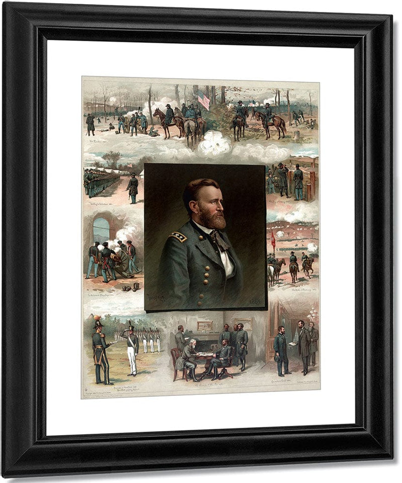 Ulysses S. Grant From West Point To Appomattox By Thure De Thulstrup Fine Art Print