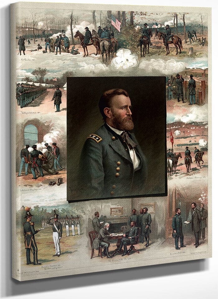 Ulysses S. Grant From West Point To Appomattox By Thure De Thulstrup Fine Art Print