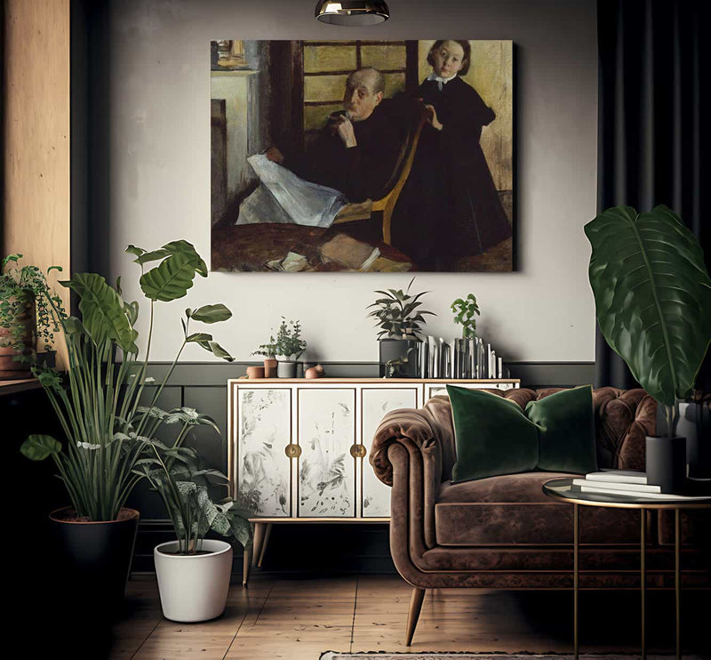 Uncle And Niece By Edgar Degas Fine Art Print