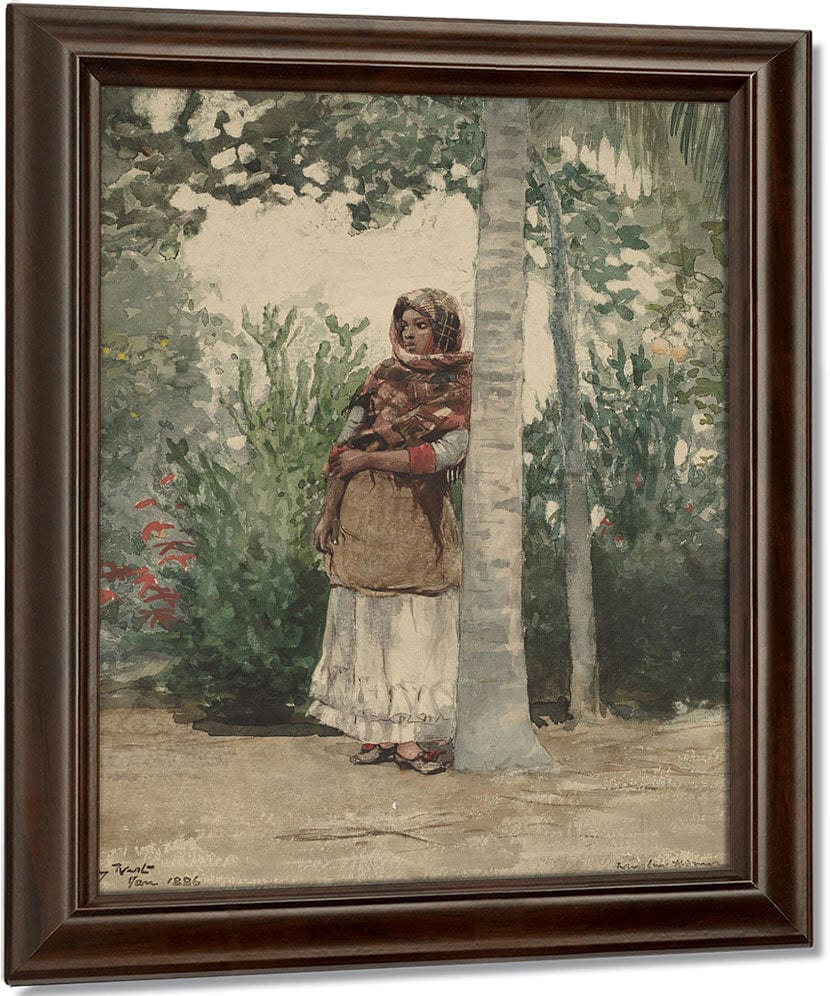 Under A Palm Tree By Winslow Homer Fine Art Print