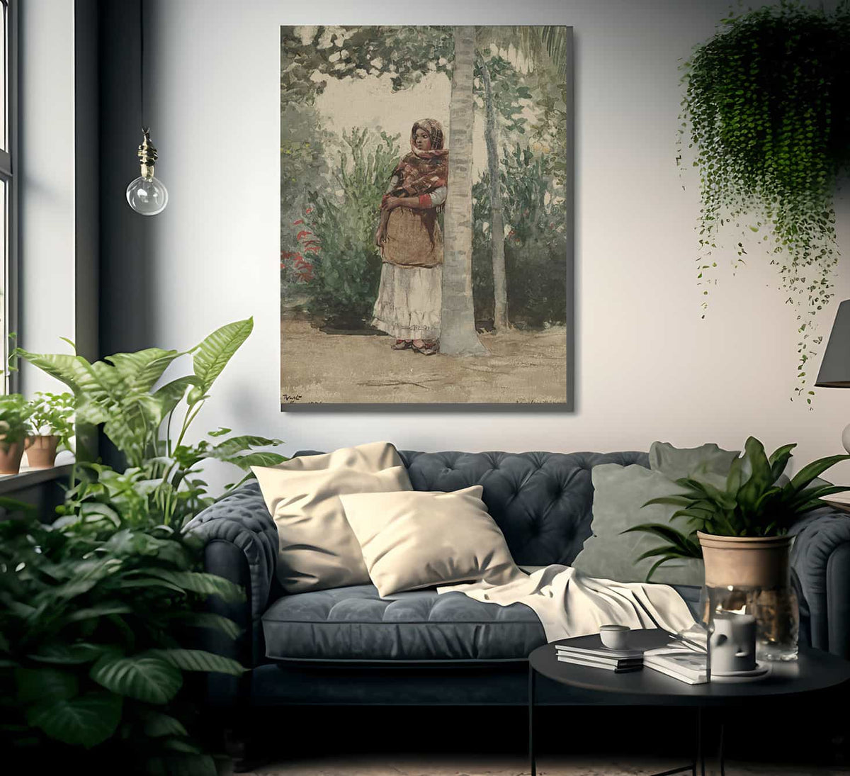 Under A Palm Tree By Winslow Homer Fine Art Print