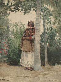 Under A Palm Tree By Winslow Homer Fine Art Print