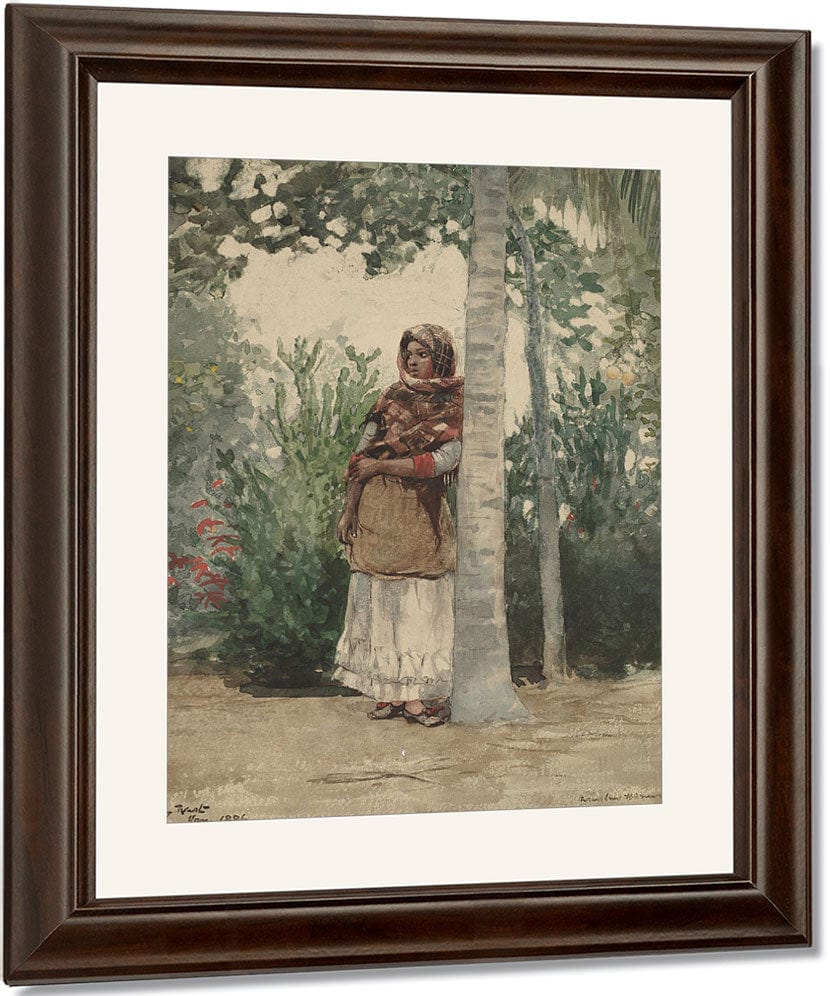 Under A Palm Tree By Winslow Homer Fine Art Print
