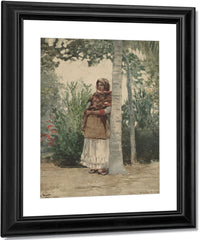 Under A Palm Tree By Winslow Homer Fine Art Print