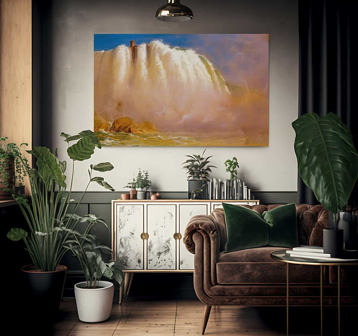 Under Niagra By Frederic Edwin Church Fine Art Print