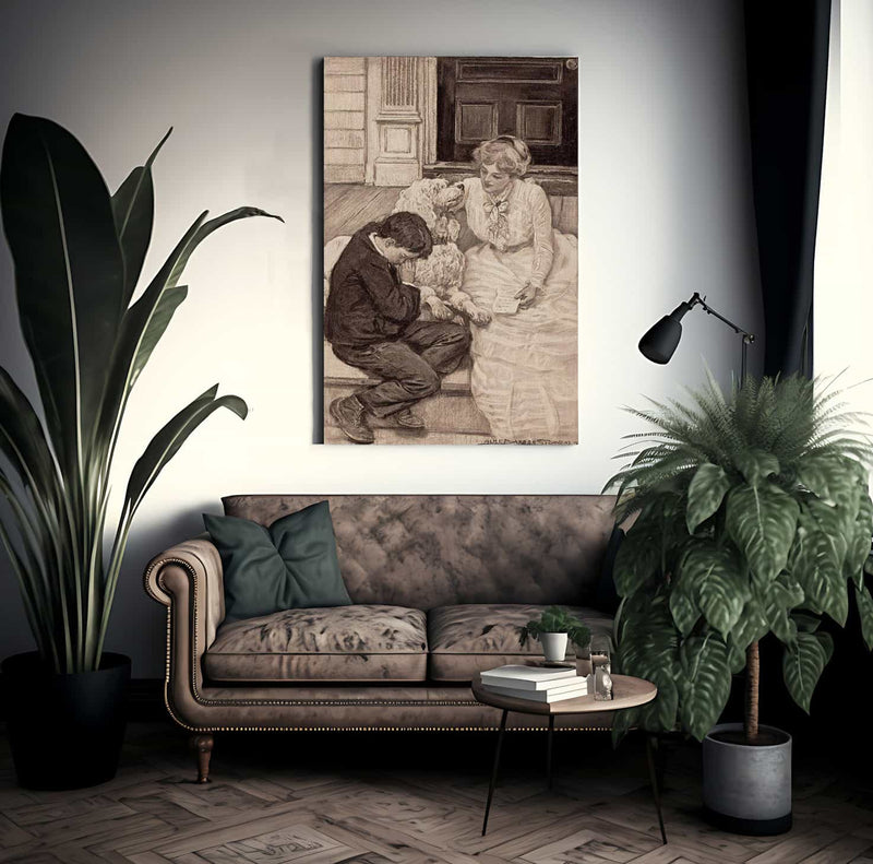 Under The Lilacs Story Illustration 1905 By Alice Barber Stephens Fine Art Print