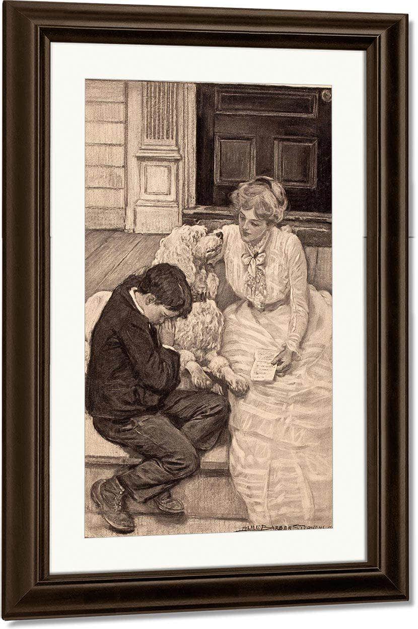 Under The Lilacs Story Illustration 1905 By Alice Barber Stephens Fine Art Print