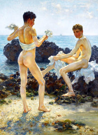 Under The Western Sun by Henry Scott Tuke Fine Art Print