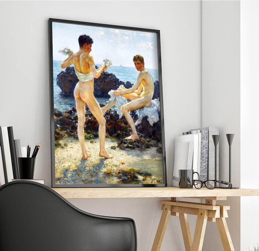 Under The Western Sun by Henry Scott Tuke Fine Art Print