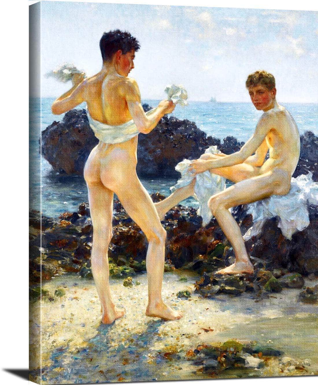 Under The Western Sun by Henry Scott Tuke Fine Art Print