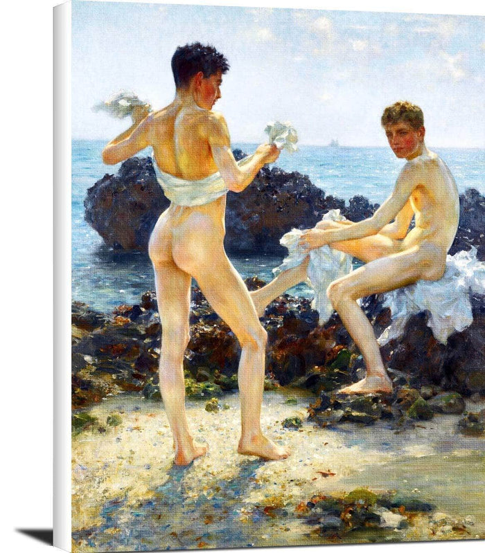 Under The Western Sun by Henry Scott Tuke Fine Art Print