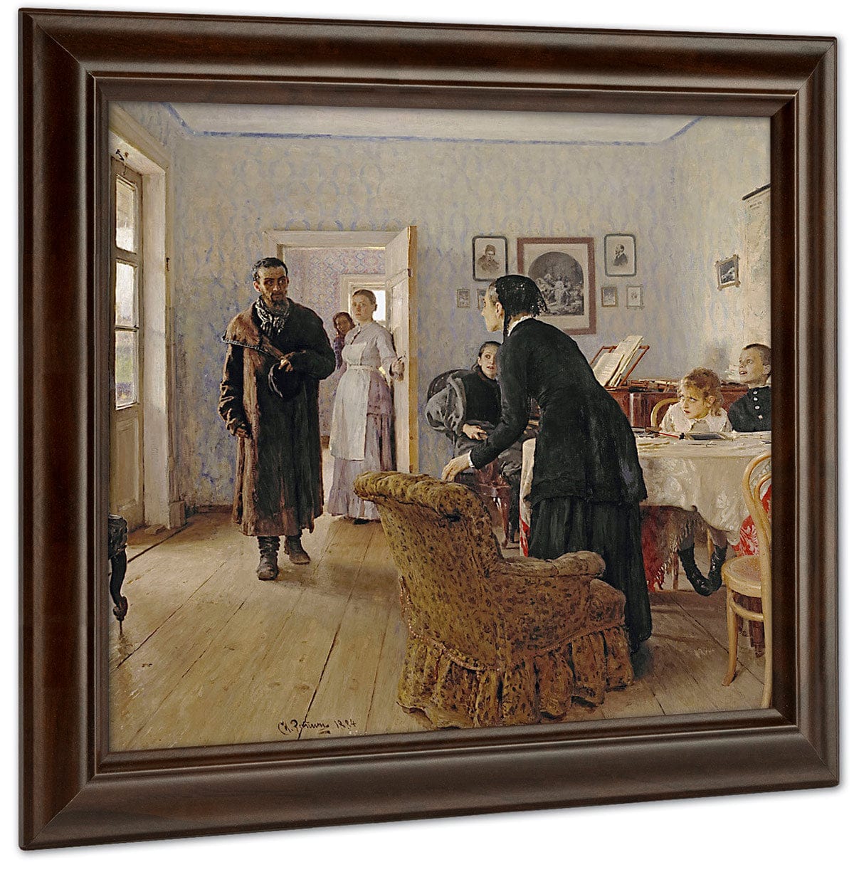 Unexpected Visitors 1888 By Ilya Repin Fine Art Print