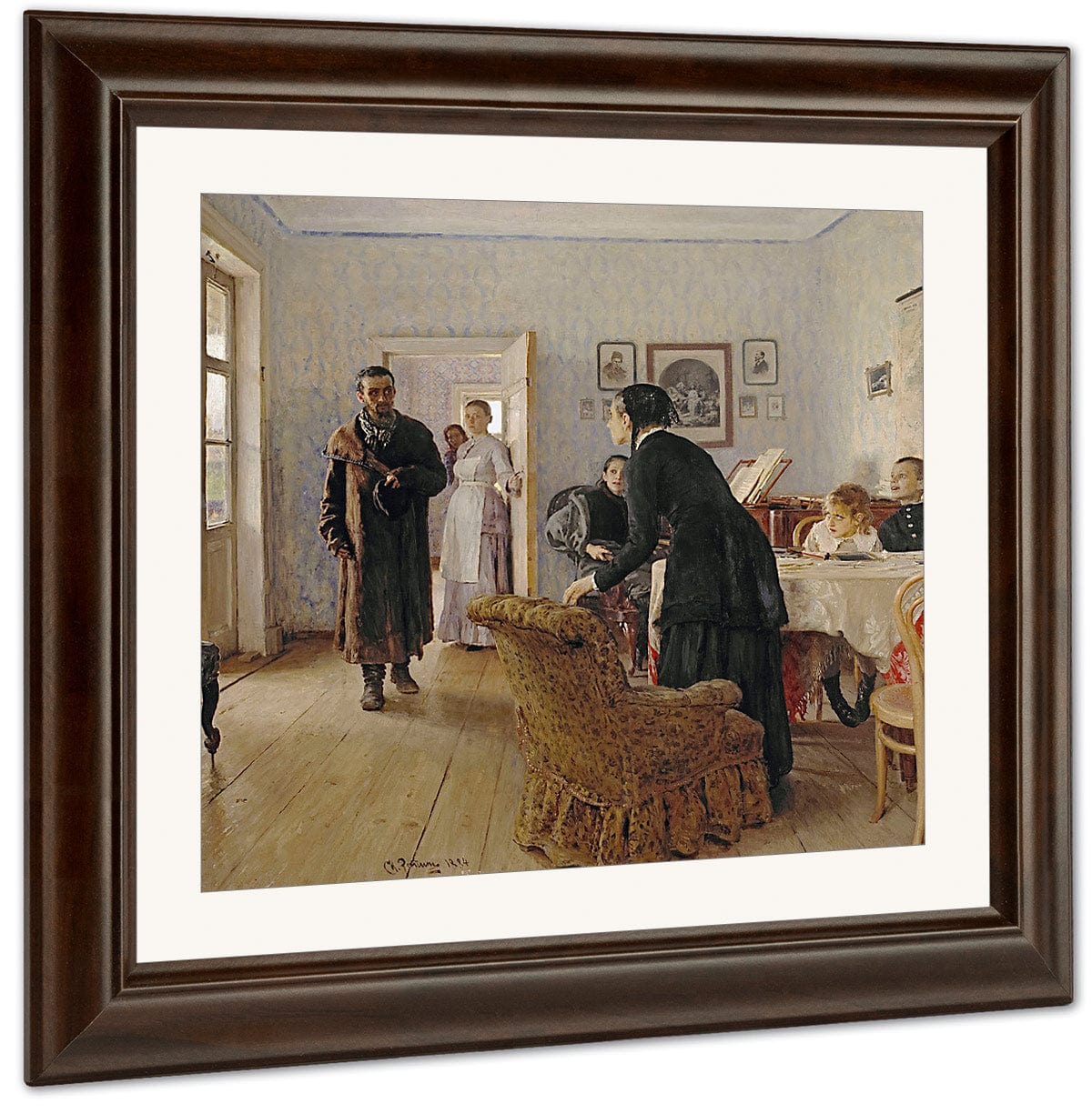 Unexpected Visitors 1888 By Ilya Repin Fine Art Print