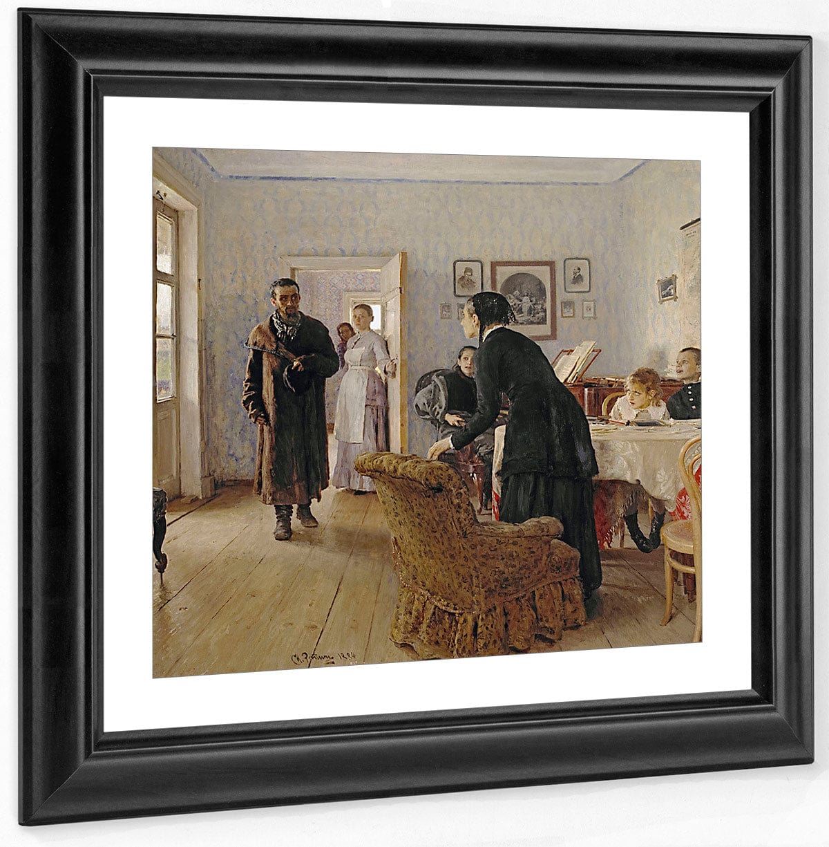 Unexpected Visitors 1888 By Ilya Repin Fine Art Print