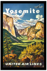 United Air Lines  Vintage Postera Fine Art Print